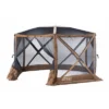 CLAM Quick-Set Escape 12 X 12 Foot Sky Screen Pop Up Camping Outdoor Gazebo 6 Sided Canopy Shelter + 6 Pack Of Wind And Sun Panels, Brown -OUTSUNNY Shop GUEST 00135664 5ed8 4ccb 8a1a 0f870bcea8b4