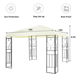 Costway 10'x10' Patio Gazebo Canopy Tent Steel Frame Shelter Patio Party Awning 13 Costway 10'x10' Patio Gazebo Canopy Tent Steel Frame Shelter Patio Party Awning -OUTSUNNY Shop GUEST 00e284d4 a3ba 43d5 b6b0 1f7eb7fa9bc2