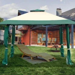 Costway 13'x13' Gazebo Canopy Shelter Awning Tent Patio Garden Green -OUTSUNNY Shop GUEST 01ce02c7 4bbe 4bf1 8a76 c62ee8d2a0d6