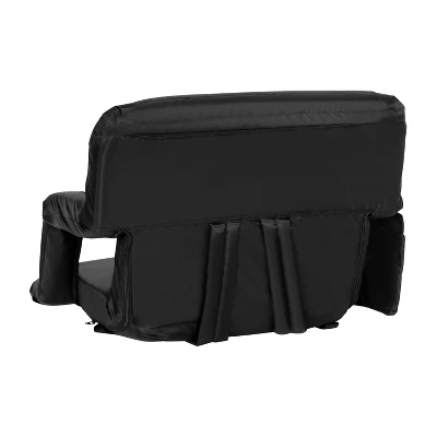Flash Furniture Extra Wide Lightweight Reclining Stadium Chair With Armrests, Padded Back & Seat With Dual Storage Pockets And Backpack Straps 4 Flash Furniture Extra Wide Lightweight Reclining Stadium Chair With Armrests, Padded Back & Seat With Dual Storage Pockets And Backpack Straps - Image 2