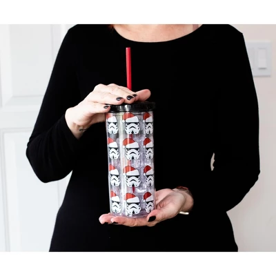 Silver Buffalo Star Wars Darth Vader Bah Humbug Carnival Cup With Lid And Straw | 20 Ounces 6 Silver Buffalo Star Wars Darth Vader Bah Humbug Carnival Cup With Lid And Straw | 20 Ounces - Image 4