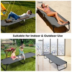 Costway Portable Camping Cot Outdoor Folding Sleeping Bed For Traveling Hiking -OUTSUNNY Shop GUEST 0611bb9b 5ffa 4ef3 8a75 a71d0dfd121b