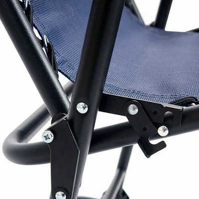 Costway Folding Zero Gravity Rocking Chair Rocker Porch Outdoor Patio Headrest Blue 11 Costway Folding Zero Gravity Rocking Chair Rocker Porch Outdoor Patio Headrest Blue - Image 9