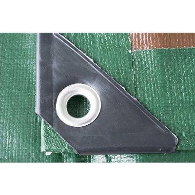 Moose Supply Heavy Duty Waterproof Poly Tarp Covers, Green/Brown, 12 Mil 4 Moose Supply Heavy Duty Waterproof Poly Tarp Covers, Green/Brown, 12 Mil - Image 2