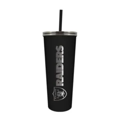 NFL Las Vegas Raiders 24oz Skinny Tumbler With Straw