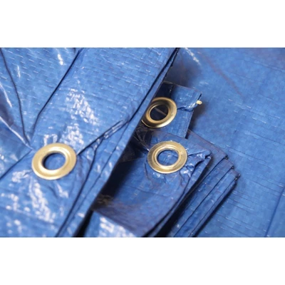 Moose Supply 5 Mil Waterproof Blue Poly Tarp Covers With Grommets 4 Moose Supply 5 Mil Waterproof Blue Poly Tarp Covers With Grommets - Image 2