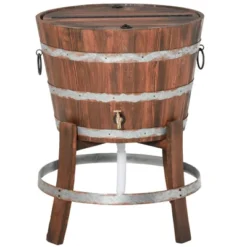 Outsunny 13 Gallons Retro Style Wooden Cooler Ice Bucket With Support Frame, Foldable Flip Cover, And Drain Faucet 12 Outsunny 13 Gallons Retro Style Wooden Cooler Ice Bucket With Support Frame, Foldable Flip Cover, And Drain Faucet -OUTSUNNY Shop GUEST 0ae810d3 e512 40b5 bb30 64ce7c1e3384