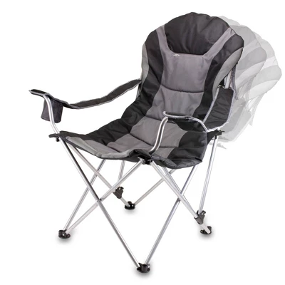 Picnic Time Reclining Camp Chair With Carrying Case - Black 5 Picnic Time Reclining Camp Chair With Carrying Case - Black - Image 3