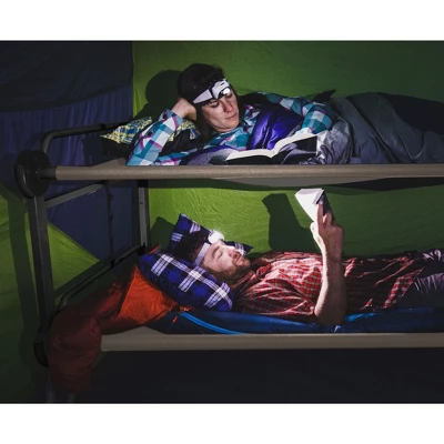 Disc-O-Bed Large Camo-O-Bunk 2 Person Bench Bunked Double Bunk Bed Cots With 2 Side Organizers And 2 Storage Carry Bags For Outdoor Camping Trips, Tan 6 Disc-O-Bed Large Camo-O-Bunk 2 Person Bench Bunked Double Bunk Bed Cots With 2 Side Organizers And 2 Storage Carry Bags For Outdoor Camping Trips, Tan - Image 4