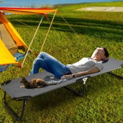 Costway Portable Camping Cot Outdoor Folding Sleeping Bed For Traveling Hiking -OUTSUNNY Shop GUEST 0d588b24 d836 49c5 980a dad57f4a0c7e