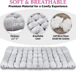 Zone Tech Folding Outdoor Camping Travel Cot And Cot Pad - Lightweight Portable Heavy Duty Adult & Kids Travel Cot W/Large Pocket And Cushion