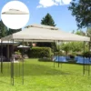 Outsunny 13' X 10' Gazebo Replacement Canopy, 2-Tier Top UV Cover Pavilion Garden Patio Outdoor, Cream White (Top Only) -OUTSUNNY Shop GUEST 0eb43cbb 11b1 40c1 b6b9 54372e84a347