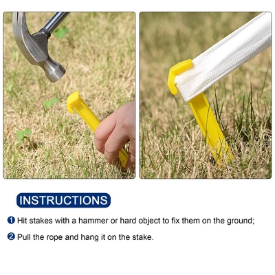 Unique Bargains Tent Stakes Plastic Pegs With Hook For Camping Canopy 5 Unique Bargains Tent Stakes Plastic Pegs With Hook For Camping Canopy - Image 3