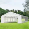 Outsunny 20' X 40' Large Outdoor Carport Canopy Party Tent With Removable Protective Sidewalls & Versatile Uses, White -OUTSUNNY Shop GUEST 11082b16 f55a 4ddf 94f7 5b6f775f527b