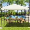 Costway 10'x10' Patio Gazebo Canopy Tent Steel Frame Shelter Patio Party Awning -OUTSUNNY Shop GUEST 12852a62 337c 4dc2 9133 27fada0a2113