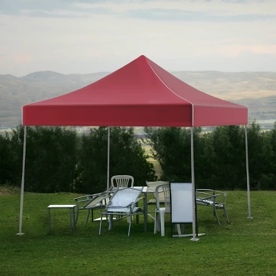 Leisure Sports Pop-Up Canopy Tent - 10' X 10', Red 5 Leisure Sports Pop-Up Canopy Tent - 10' X 10', Red - Image 3