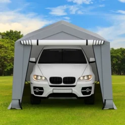 Costway 10' X 16'10.2' X 20.4' Heavy-Duty Carport Car Canopy Shelter Outdoor Portable Garage Door