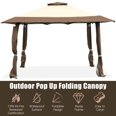 Costway 13'x13' Gazebo Canopy Shelter Awning Tent Patio Garden Outdoor Companion 6 Costway 13'x13' Gazebo Canopy Shelter Awning Tent Patio Garden Outdoor Companion - Image 4