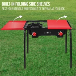 Hike Crew Double-Burner Camping Stove, Portable Propane Stovetop W/Bag -OUTSUNNY Shop GUEST 14cb62e0 21f9 4f00 b782 36e1723a94c9