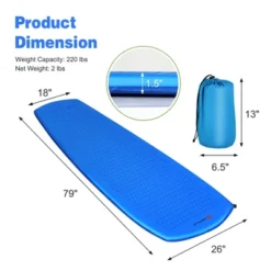 Costway Inflatable Sleeping Pad, Self Inflating Camping Mattress W/Carrying Bag GreenBlue -OUTSUNNY Shop GUEST 157ac48a 3f43 4d7c 9502 72688ea3ddb4