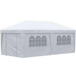 Outsunny 19' X 10' Large Party Tent, Height Adjustable Pop Up Canopy With Weight Bags And Wheeled Carry Bag -OUTSUNNY Shop GUEST 17b48f63 e7cb 4afc a9c4 b28bb775ea80