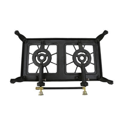 Stansport Double Burner Cast Iron Stove With Regulator Hose 3 Stansport Double Burner Cast Iron Stove With Regulator Hose