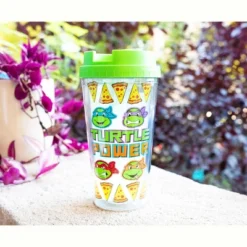 Silver Buffalo Teenage Mutant Ninja Turtles Pizza Slices Plastic Travel Tumbler | 16 Ounces -OUTSUNNY Shop GUEST 1c5bf18d 2c8e 4ce2 ab20 02c14b49038c