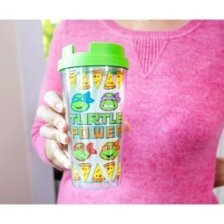 Silver Buffalo Teenage Mutant Ninja Turtles Pizza Slices Plastic Travel Tumbler | 16 Ounces -OUTSUNNY Shop GUEST 1cf46a4b 4f23 4daf 8313 995bd9e4b02d