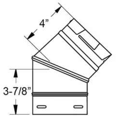 DuraVent PelletVent 6 Inches Stainless Steel 45 Degree Elbow Stove Pipe, Silver -OUTSUNNY Shop GUEST 1d970875 c2a0 4185 b7ca 45e02603723d