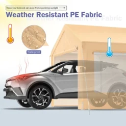 Costway 10x20 Ft Heavy-Duty Steel Carport Car Canopy Shelter Sidewalls Tent Garage -OUTSUNNY Shop GUEST 1f671fd3 ef68 42d3 b641 f21728140b9b