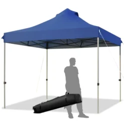 Tangkula 10' X 10' Pop Up Canopy Tent Easy Set-up Outdoor Tent Commercial Instant Shelter W/ 3 Adjustable Heights Blue/Grey/White -OUTSUNNY Shop GUEST 2009228f f706 41bb 86d6 3397fc66e994