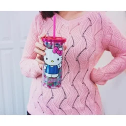 Silver Buffalo Hello Kitty Bows And Hearts Carnival Cup With Lid And Straw | Holds 20 Ounces -OUTSUNNY Shop GUEST 2069f784 0661 4fa6 a076 a2e4bc61ef72