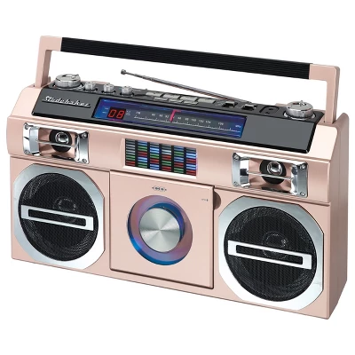 Studebaker SB2145 80's Retro Street Portable Bluetooth Boombox With FM Radio, CD Player, LED EQ And 10 Watts RMS Power 8 Studebaker SB2145 80's Retro Street Portable Bluetooth Boombox With FM Radio, CD Player, LED EQ And 10 Watts RMS Power - Image 6