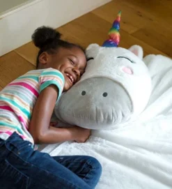 Silky Soft Fleece Unicorn Cloud Snuggle Play Mat With Attached Pillow -OUTSUNNY Shop GUEST 20df2c5e 54b5 4194 8c47 cb5509802e58