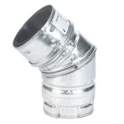 DuraVent PelletVent 6 Inches Stainless Steel 45 Degree Elbow Stove Pipe, Silver