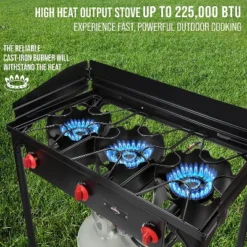 Hike Crew Triple-Burner Camping Stove, Portable Propane Stovetop W/Bag -OUTSUNNY Shop GUEST 21b3eb2f b5ff 4d90 81e4 ac8919532c5e