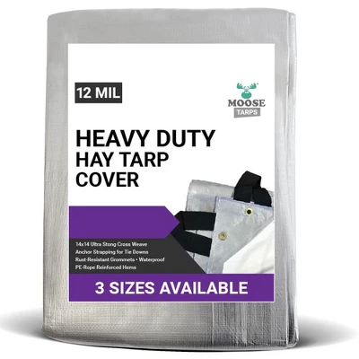 Moose Supply Heavy Duty Waterproof Hay Tarp Cover 3 Moose Supply Heavy Duty Waterproof Hay Tarp Cover