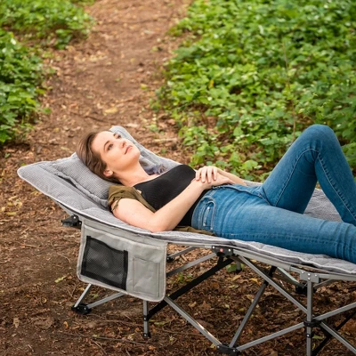 Alpcour 75x28" Camping Cot Mattress Pad - Corduroy Topper With Pillow & Carry Case - Grey 7 Alpcour 75x28" Camping Cot Mattress Pad - Corduroy Topper With Pillow & Carry Case - Grey - Image 5