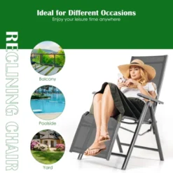 Costway 2PCS Patio Outdoor Folding Reclining Lounge Chair W/ Adjustable Backrest 19 Costway 2PCS Patio Outdoor Folding Reclining Lounge Chair W/ Adjustable Backrest -OUTSUNNY Shop GUEST 23ebaf13 57f1 4b1f b26c 1cfcad87744b