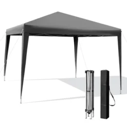 Costway Patio 10x10ft Outdoor Instant Pop-up Canopy Folding Sun Shelter Carry Bag Navy/Grey/White -OUTSUNNY Shop GUEST 26ed6818 b617 4296 a5ea 3b7cb57e1f4c