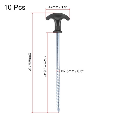 Unique Bargains Galvanized Screw Heavy Ground Pegs For Canopy Tarp 3 Unique Bargains Galvanized Screw Heavy Ground Pegs For Canopy Tarp