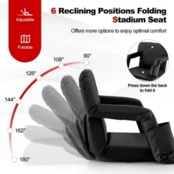 Costway Stadium Seat For Bleachers With Back Support 6 Reclining Positions Padded Cushion 15 Costway Stadium Seat For Bleachers With Back Support 6 Reclining Positions Padded Cushion -OUTSUNNY Shop GUEST 28e24f67 ef01 4c2f bd3c a261d7a58b67