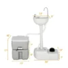 Costway Outdoor Wash Sink And Potable Toilet Set 4.5 Gallon Sink & 5.3 Gallon Toilet -OUTSUNNY Shop GUEST 2af2c321 42a0 4a05 9a63 3de7e3d5d591