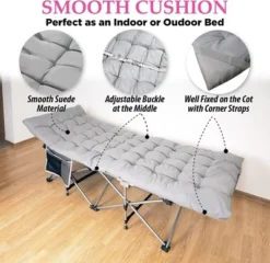 Zone Tech Folding Outdoor Camping Travel Cot And Cot Pad - Lightweight Portable Heavy Duty Adult & Kids Travel Cot W/Large Pocket And Cushion 9 Zone Tech Folding Outdoor Camping Travel Cot And Cot Pad - Lightweight Portable Heavy Duty Adult & Kids Travel Cot W/Large Pocket And Cushion -OUTSUNNY Shop GUEST 2bde0ed5 ad5f 48c1 becd 4415f5da0b4a