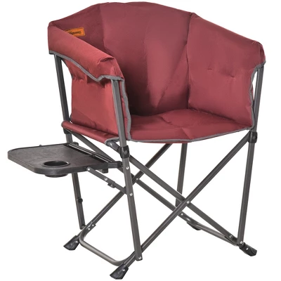 Outsunny Outdoor Director Chair, Folding Camping Chair With Thick Padded, Side Table And Heavy Duty Frame For Camping, Picnic, Beach, Hiking, Travel 8 Outsunny Outdoor Director Chair, Folding Camping Chair With Thick Padded, Side Table And Heavy Duty Frame For Camping, Picnic, Beach, Hiking, Travel - Image 6