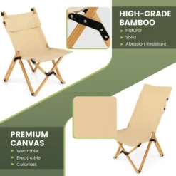 Costway Patio Folding Camping Chair Portable Fishing Bamboo Adjust Backrest W/Carry Bag 14 Costway Patio Folding Camping Chair Portable Fishing Bamboo Adjust Backrest W/Carry Bag -OUTSUNNY Shop GUEST 2e75e3e8 c11a 4a90 9b80 02f2301005c2