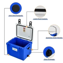STAKOL 26 Quart Portable Cooler Ice Chest Leak-Proof 20 Cans Ice Box For Camping -OUTSUNNY Shop GUEST 2edd0b1b c019 412c bfaf 577f8df4d648