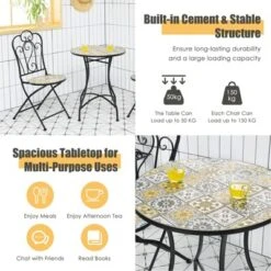 Tangkula 2PCS Outdoor Mosaic Folding Bistro Chairs Patio Chairs With Ceramic Tiles Seat And Exquisite Floral Pattern Yellow Seat 11 Tangkula 2PCS Outdoor Mosaic Folding Bistro Chairs Patio Chairs With Ceramic Tiles Seat And Exquisite Floral Pattern Yellow Seat -OUTSUNNY Shop GUEST 301763d1 b699 42b6 8e57 b17c96df0670