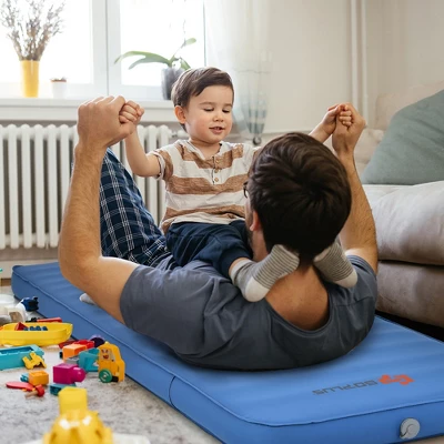 Costway Folding Sleeping Pad, Self Inflating Camping Mattress With Carrying Bag GreenBlue 11 Costway Folding Sleeping Pad, Self Inflating Camping Mattress With Carrying Bag GreenBlue - Image 9