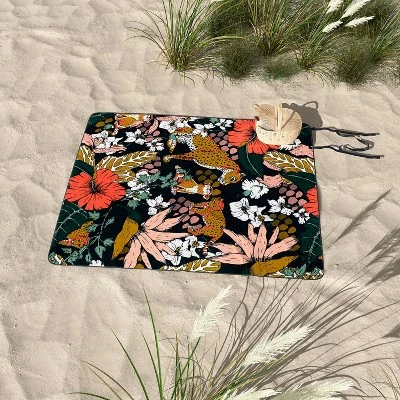 Marta Barragan Camarasa Animal Print Dark Jungle Picnic Blanket - Deny Designs 4 Marta Barragan Camarasa Animal Print Dark Jungle Picnic Blanket - Deny Designs - Image 2